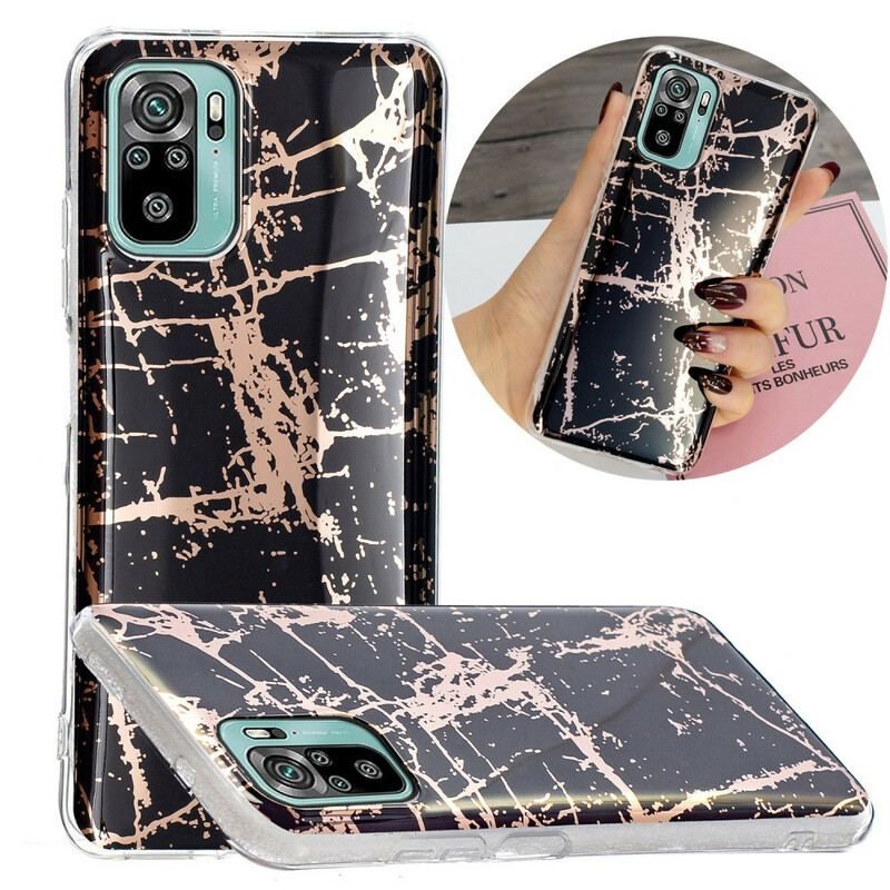 Coque Xiaomi Redmi Note 10/10S/Poco M5s Marbre Géométrie