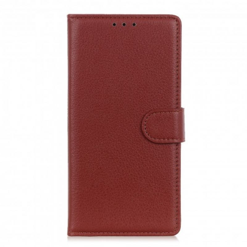 Housse Xiaomi Redmi Note 10/10S/Poco M5s Effet Cuir Litchi Premium