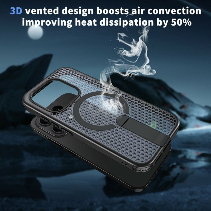 Coque Xiaomi 17 Magnétique Texture Quadrillée avec Béquille