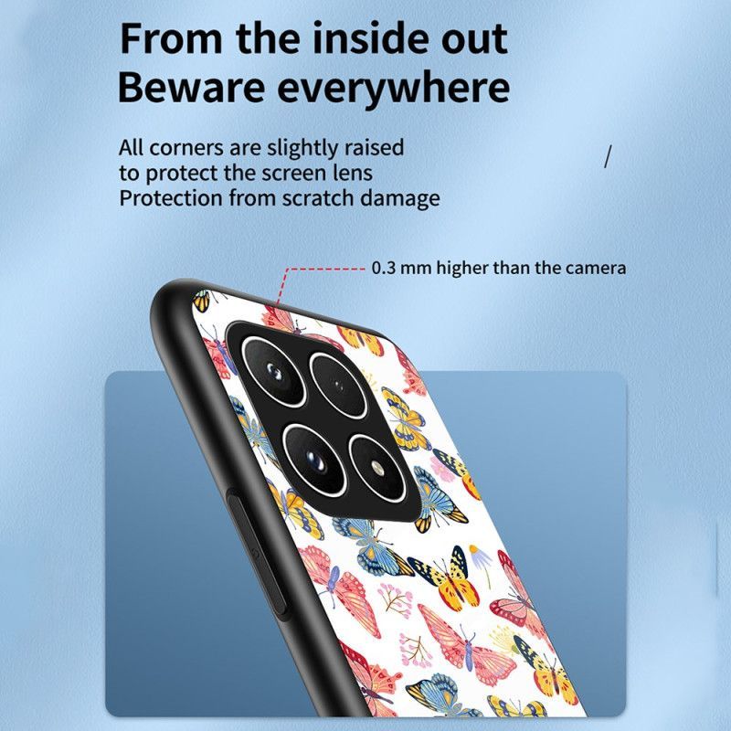 Coque Xiaomi 17 Verre Trempé Motif Papillons