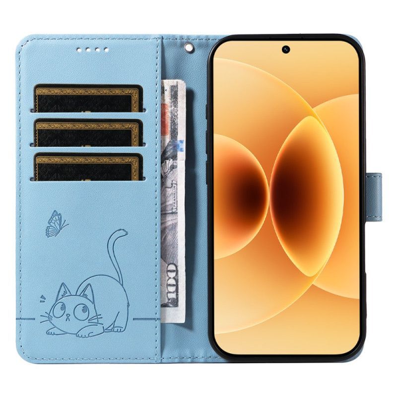 Housse Xiaomi 17 Chat Graphique à Lanière
