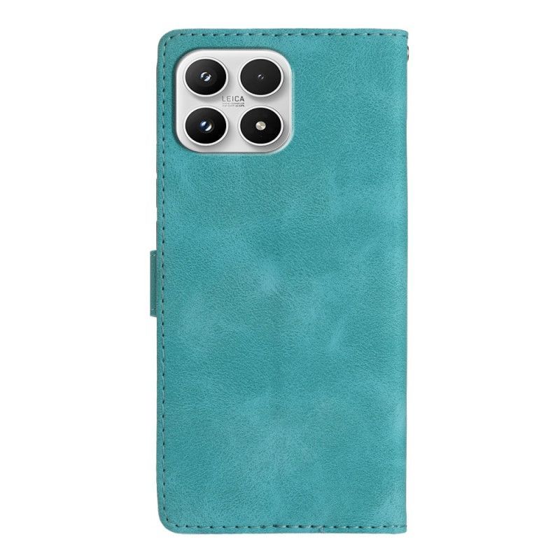 Housse Xiaomi 17 Effet Daim Motif Floral
