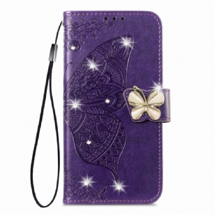 Housse Xiaomi 17 Papillon 3D et Strass