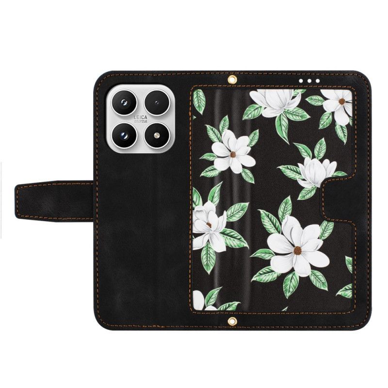 Housse Xiaomi 17 Porte-Cartes et Motif Floral