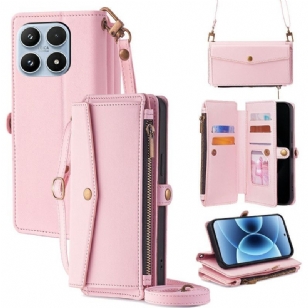 Housse Xiaomi 17 Portefeuille avec Bandoulière et Lanière