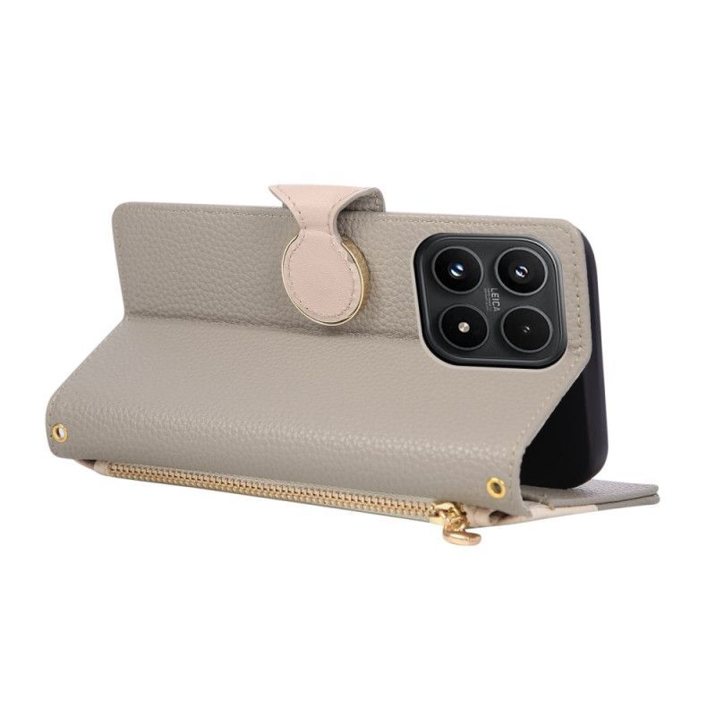 Housse Xiaomi 17 Portefeuille Bicolore avec Dragonne