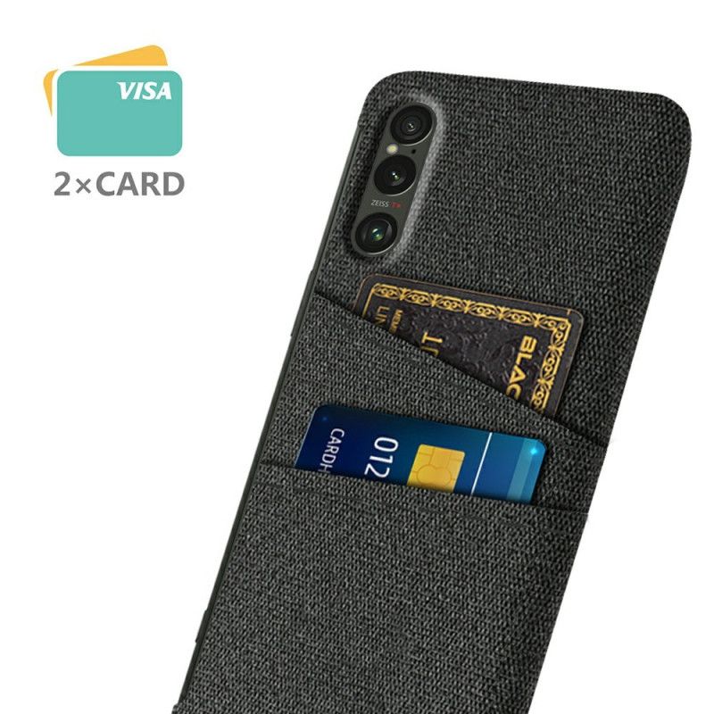 Coque Sony Xperia 1 VII Tissu Porte-Cartes