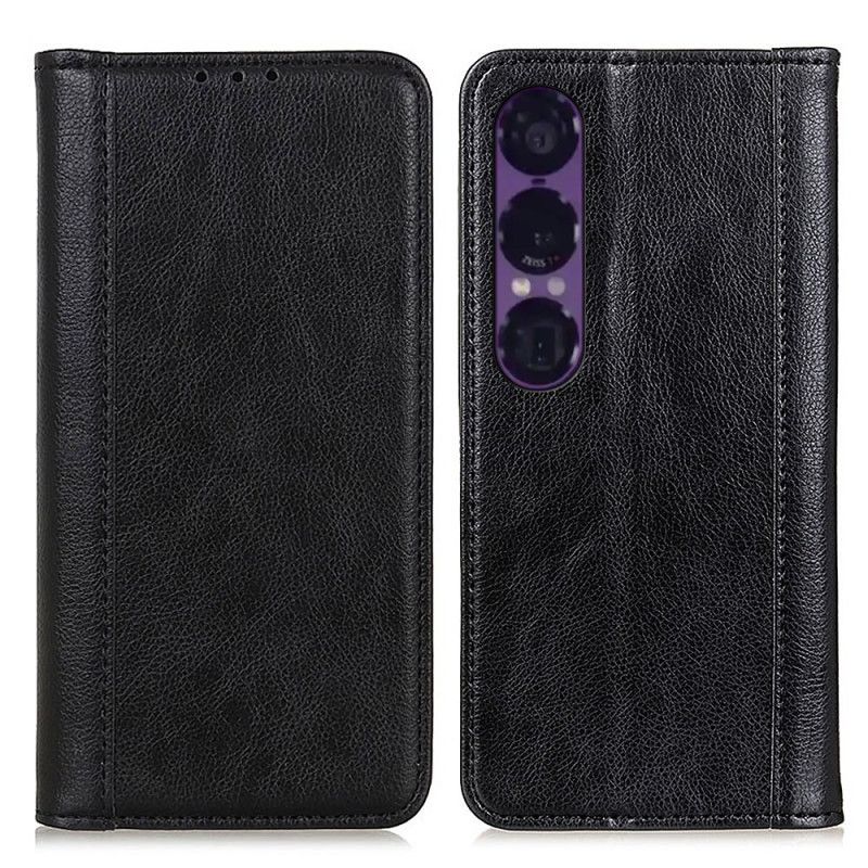 Flip Cover Sony Xperia 1 VII Cuir Fendu