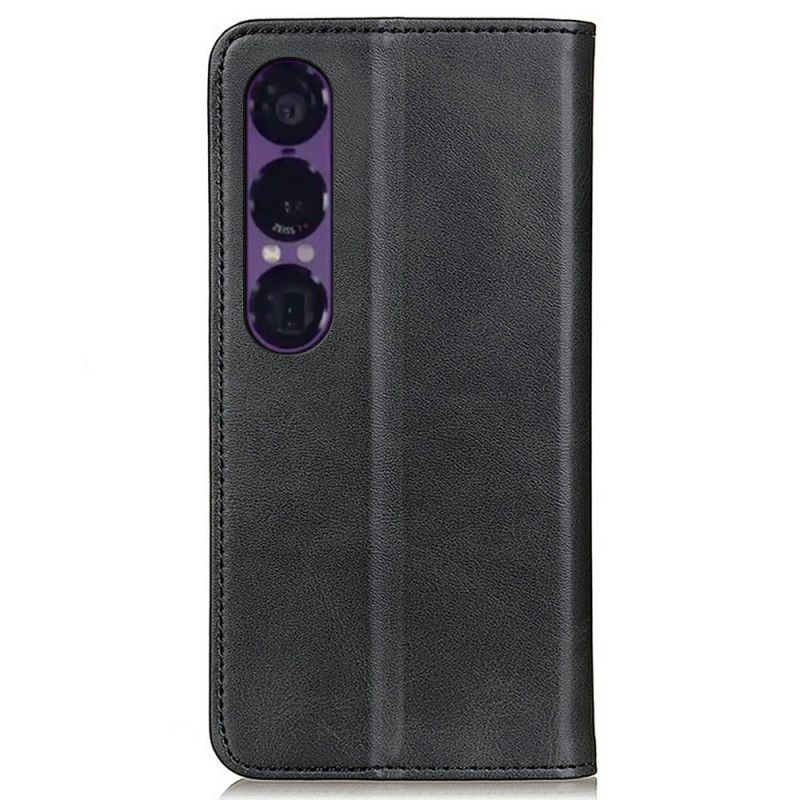 Flip Cover Sony Xperia 1 VII Cuir Fendu Vintage