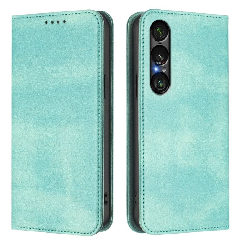 Flip Cover Sony Xperia 1 VII Protection RFID Design Rétro