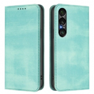 Flip Cover Sony Xperia 1 VII Protection RFID Design Rétro