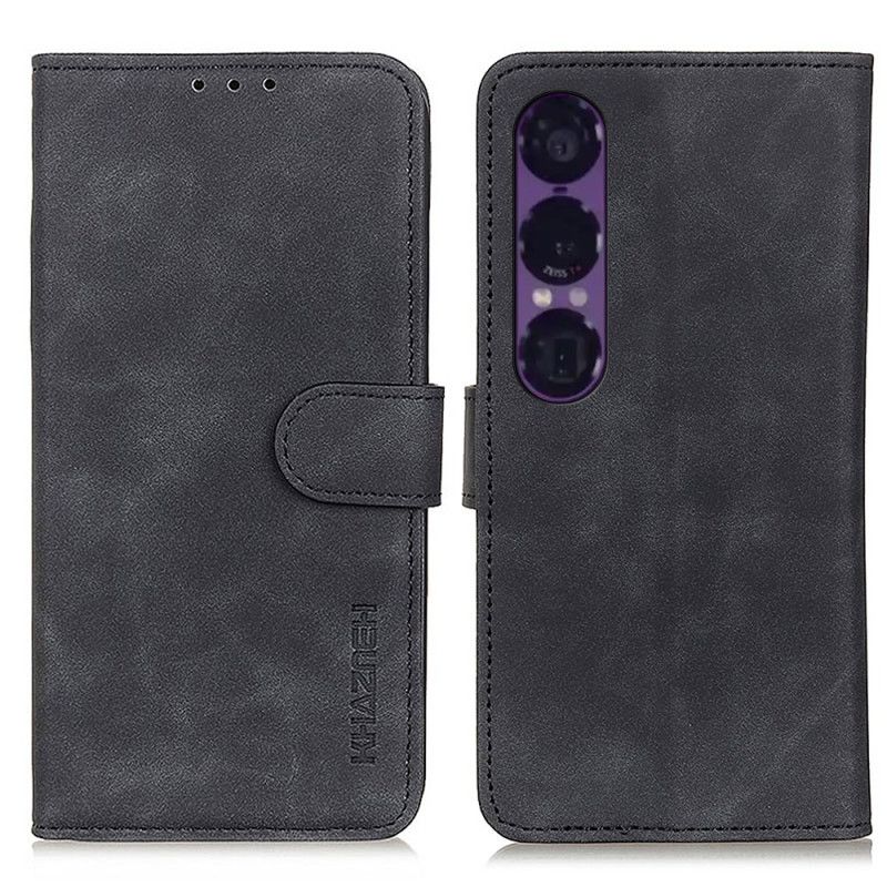 Housse Sony Xperia 1 VII Effet Cuir Vintage KHAZNEH