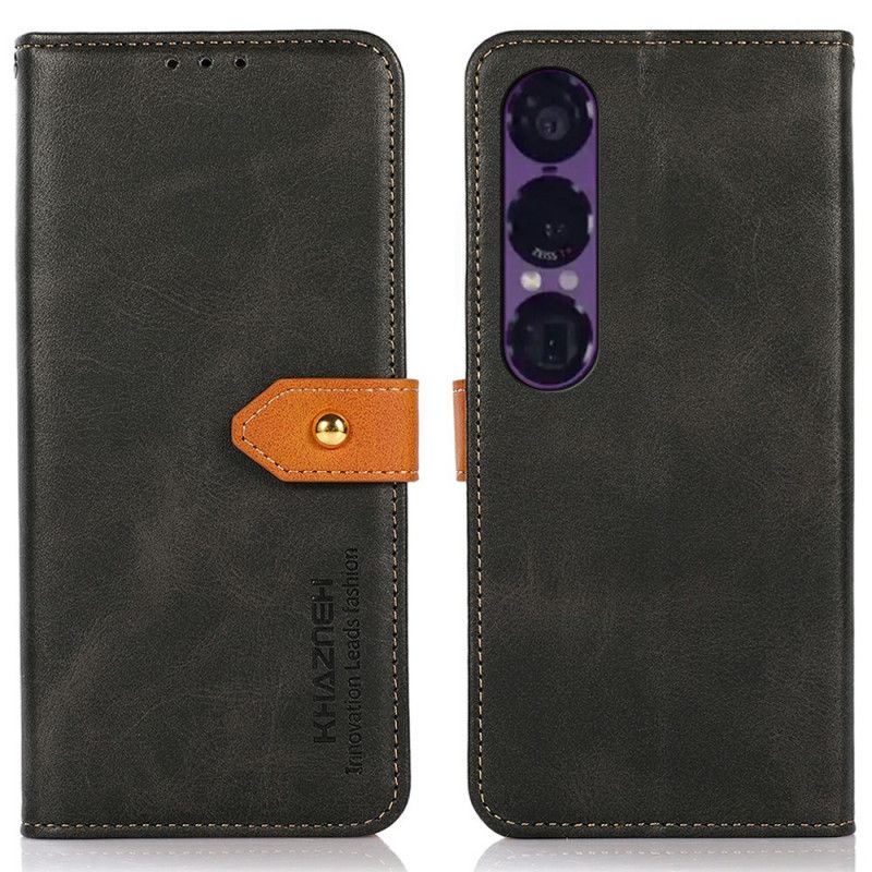 Housse Sony Xperia 1 VII Fermoir Doré KHAZNEH