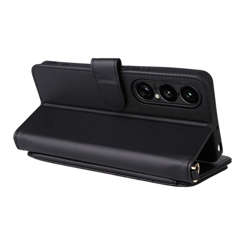 Housse Sony Xperia 1 VII Matelassée avec Lanière et Bandoulière