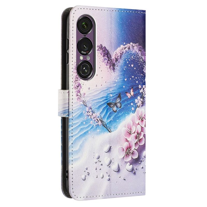 Housse Sony Xperia 1 VII Papillon et Cœur