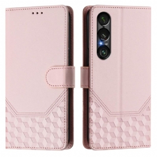 Housse Sony Xperia 1 VII Protection RFID Motif Nid d'Abeille