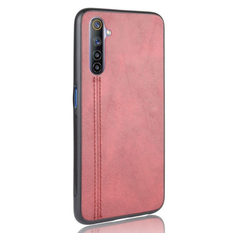 Coque Realme 6 Effet Cuir Coutures
