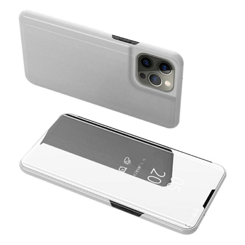 Coque iPhone 13 Pro avec rabat effet miroir