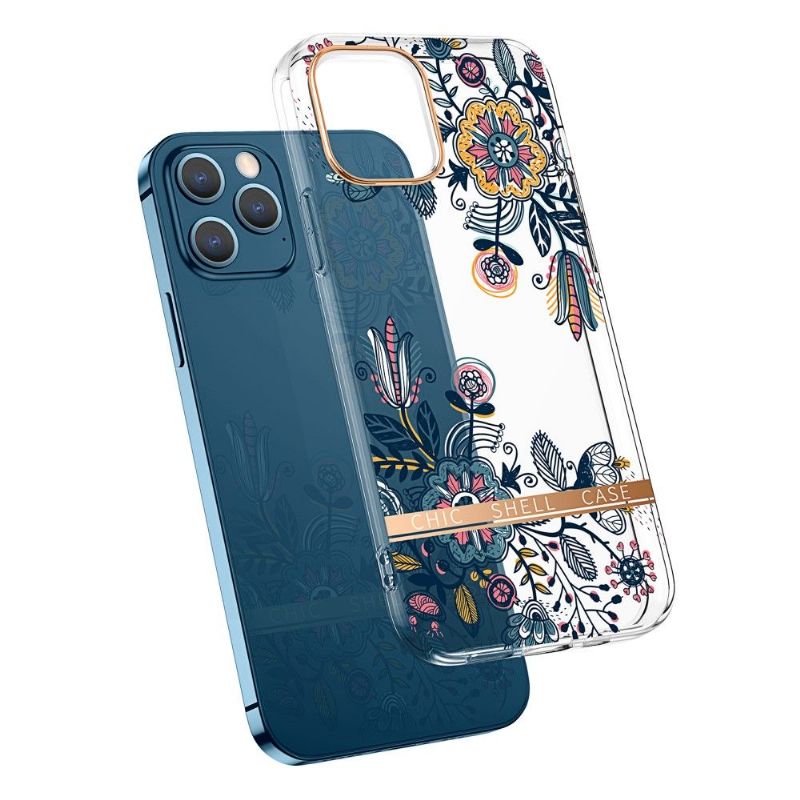 Coque iPhone 13 Pro Transparent fleurs graffiti