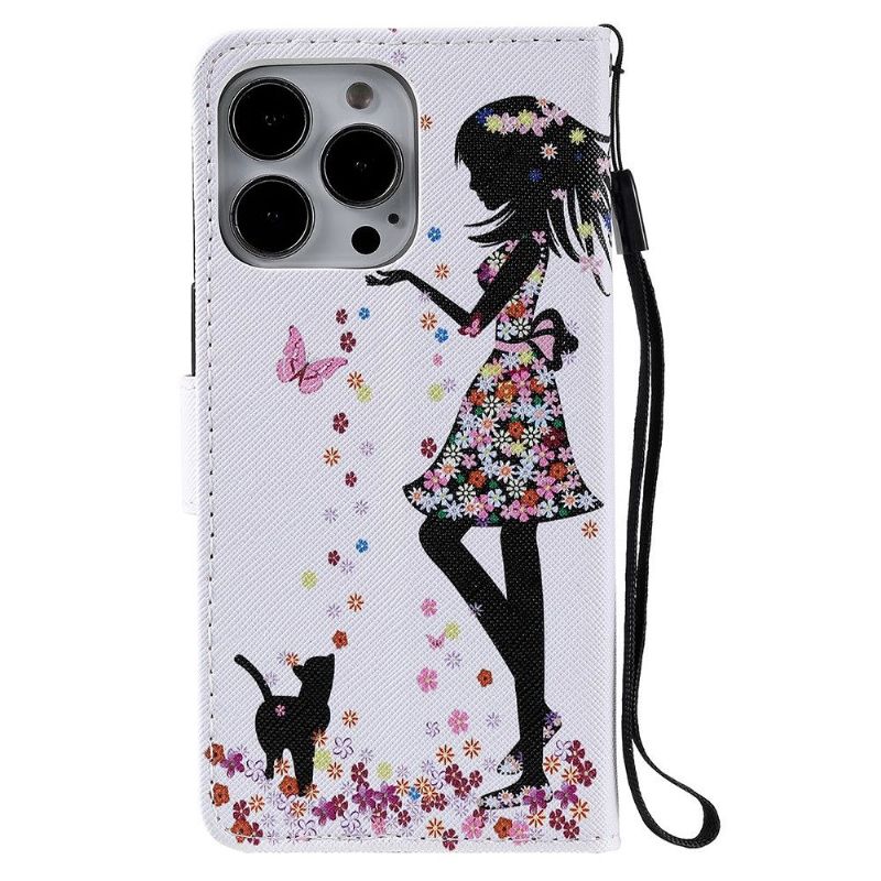 Housse iPhone 13 Pro Fille avec colibri