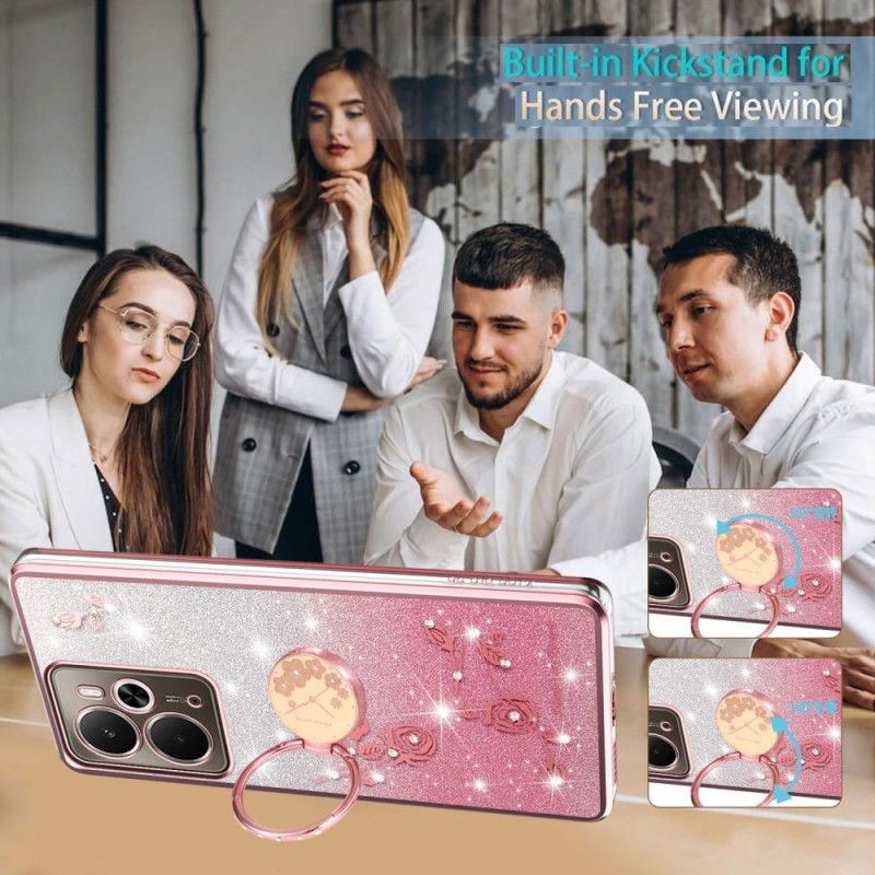 Coque Realme 14 5G / 14T 5G Anneau-Support Strass KADEM