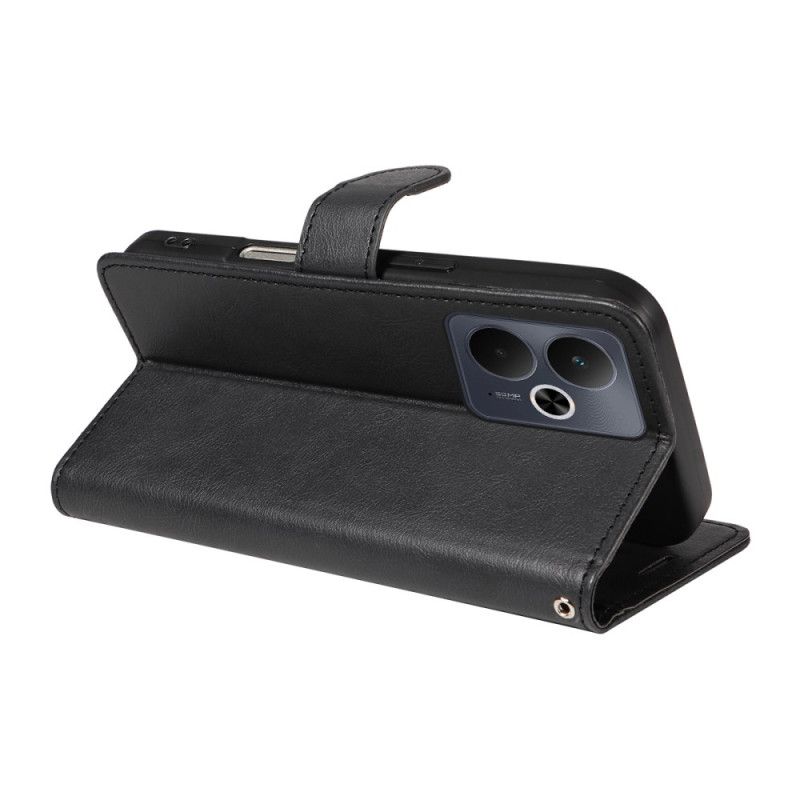 Housse Realme 14 5G / 14T 5G Effet Cuir Uni à Lanière