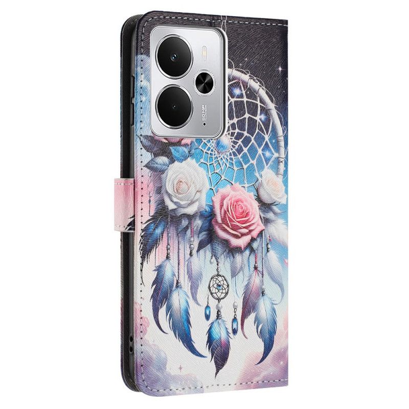 Housse Realme 14 5G / 14T 5G / P3 5G Motif Floral et Attrape-Rêvs
