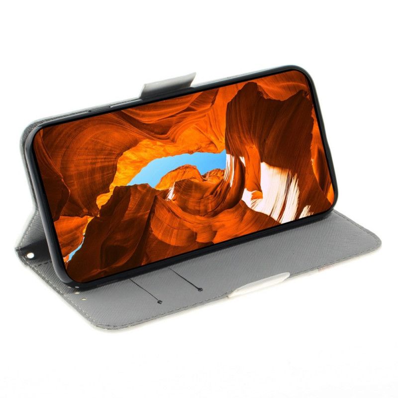 Housse Realme 14 5G Chat et Fraise à Lanière