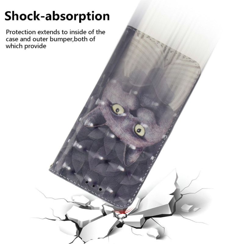 Housse Realme 14 5G Chat Gris à Lanière