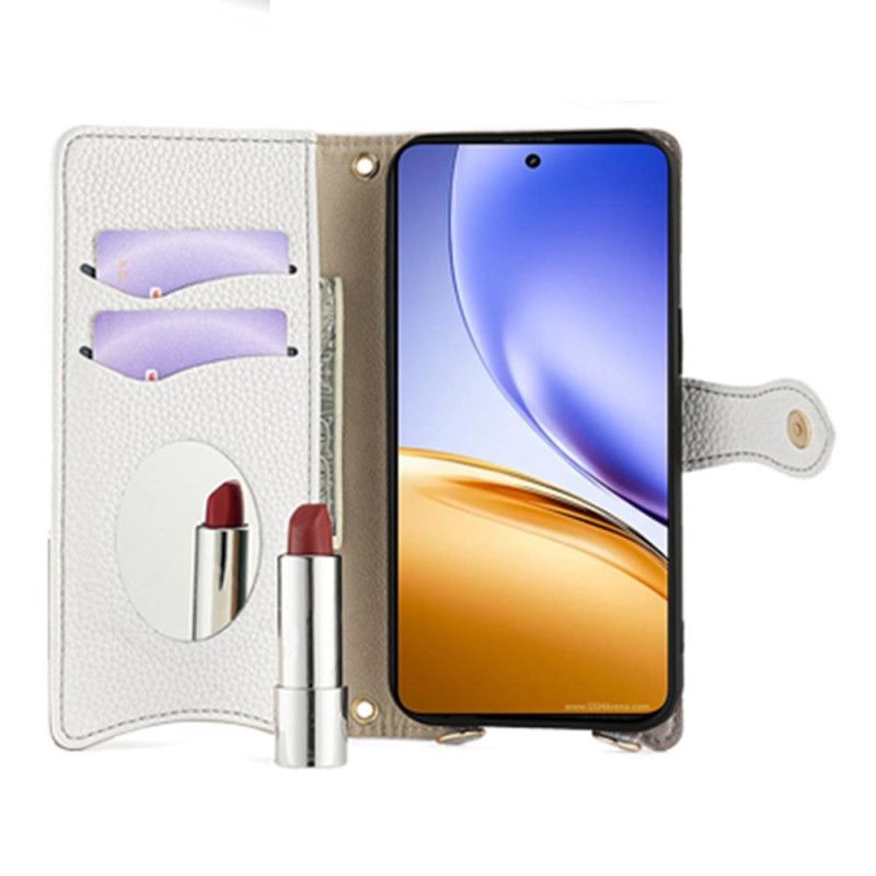 Housse Realme 14 5G Design Portefeuille avec Chaîne