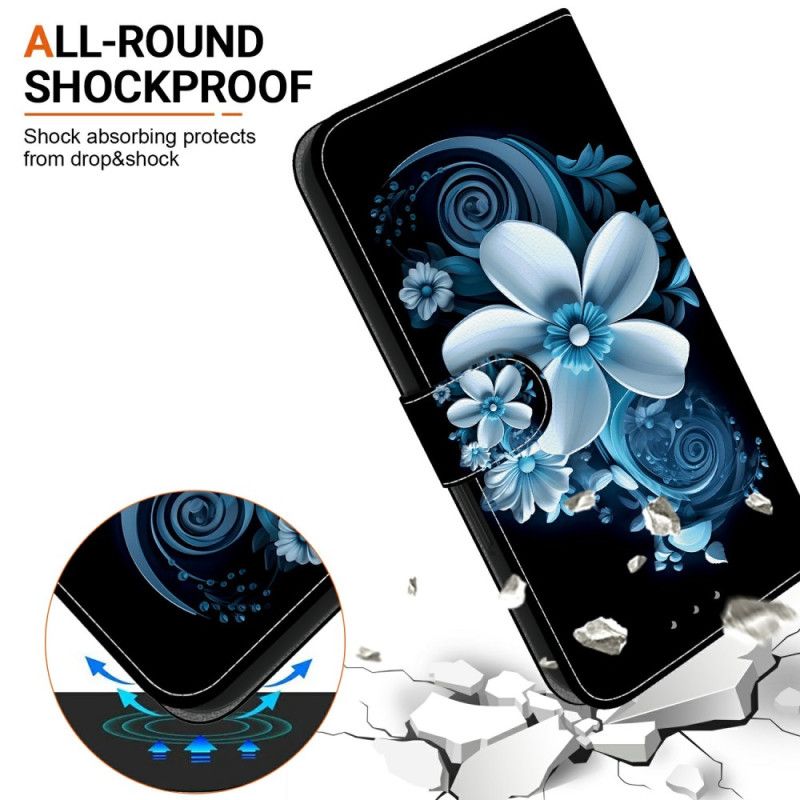 Housse Realme 14 5G Fleurs Bleues