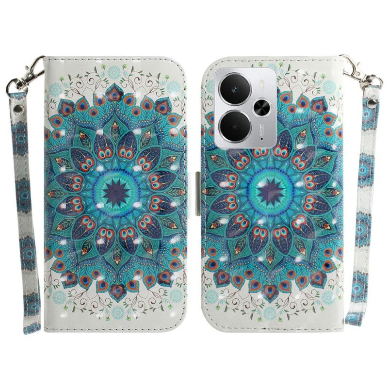 Housse Realme 14 5G Mandala Vert à Lanière