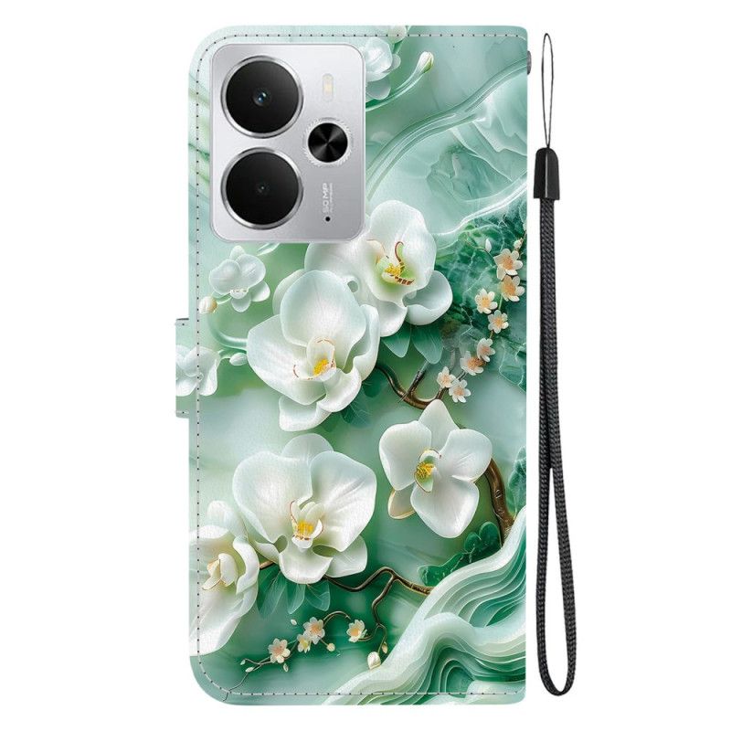 Housse Realme 14 5G Motif Fleurs de Jade