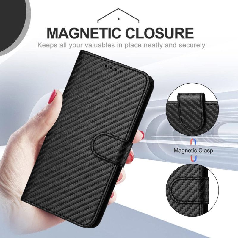 Housse Realme 14 5G / P3 5G Fibre Carbone à Lanière
