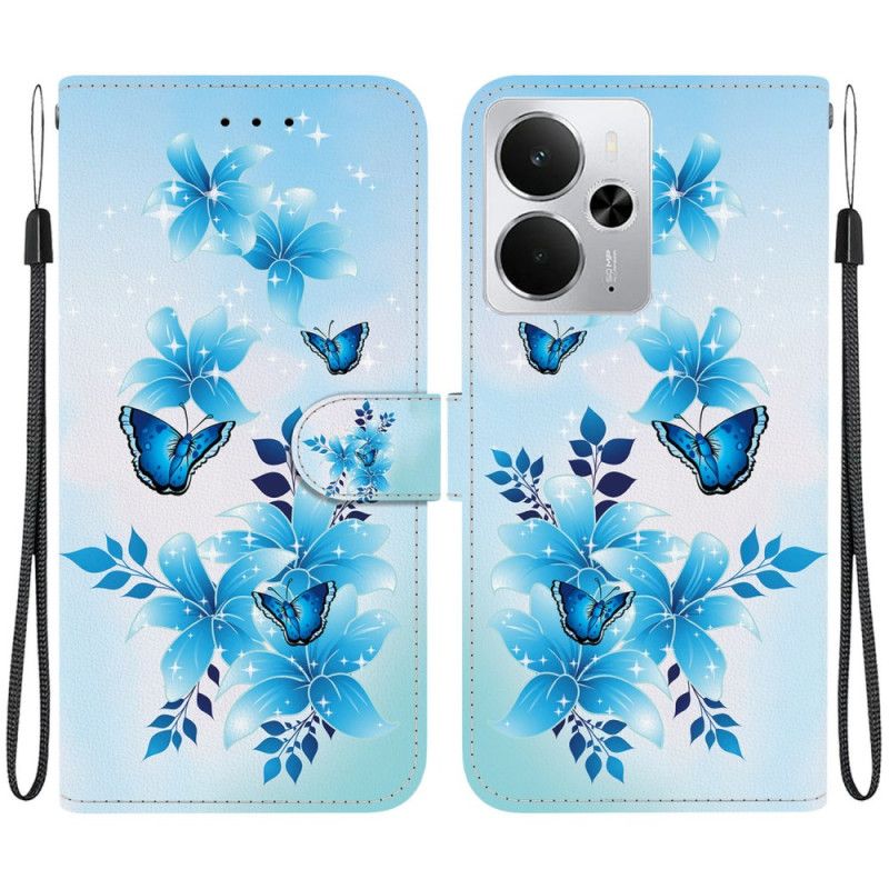 Housse Realme 14 5G Papillons Bleus