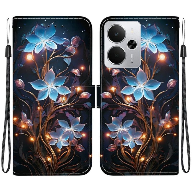 Housse Realme 14 5G Petites Fleurs Bleues