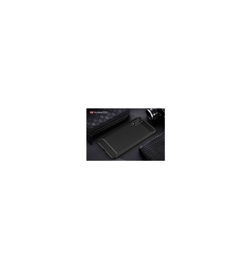 Coque Huawei P20 Carbone brossée
