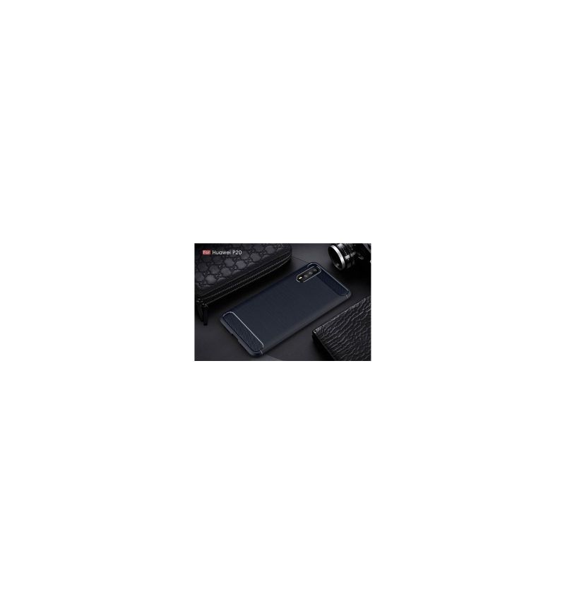 Coque Huawei P20 Carbone brossée