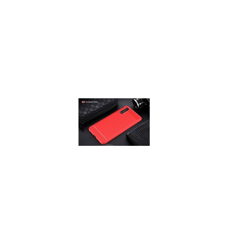 Coque Huawei P20 Carbone brossée