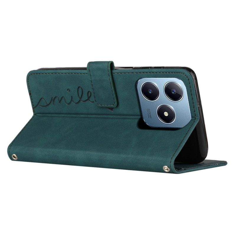 Housse Realme Note 60 / 60X / C63 / C61 Smile à Lanière