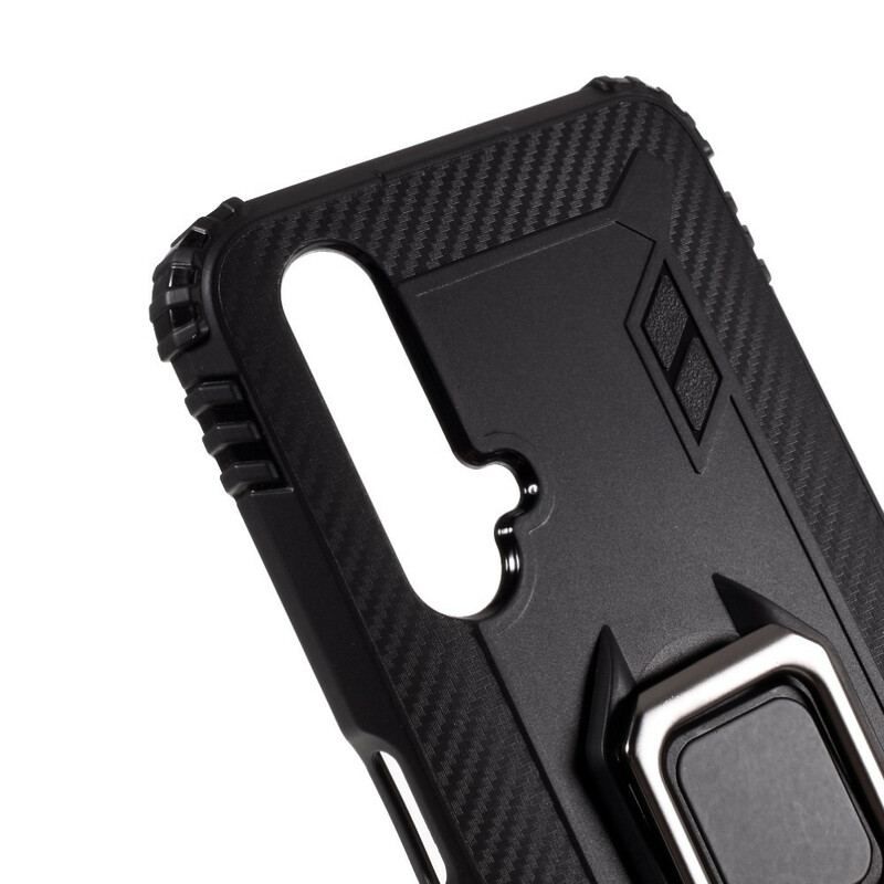 Coque Realme X50 5G Ring et Fibre Carbone
