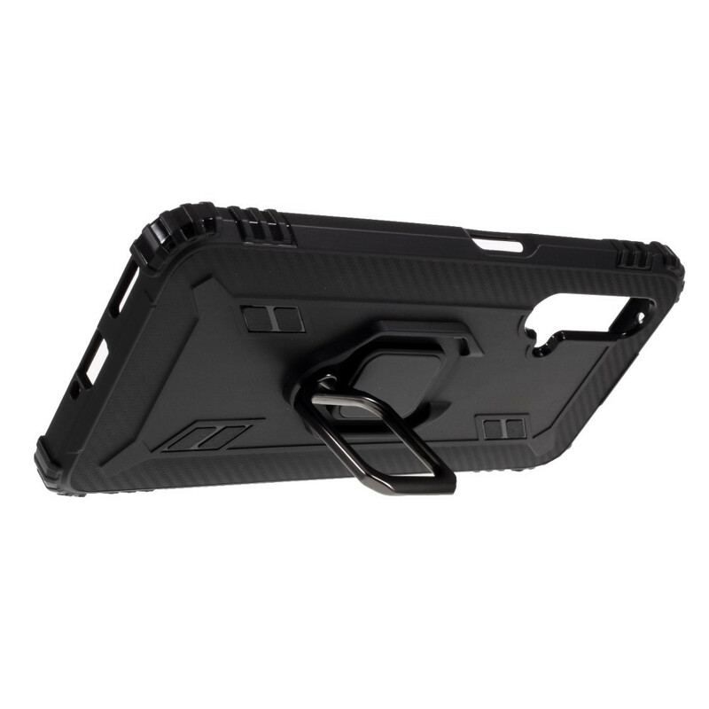 Coque Realme X50 5G Ring et Fibre Carbone