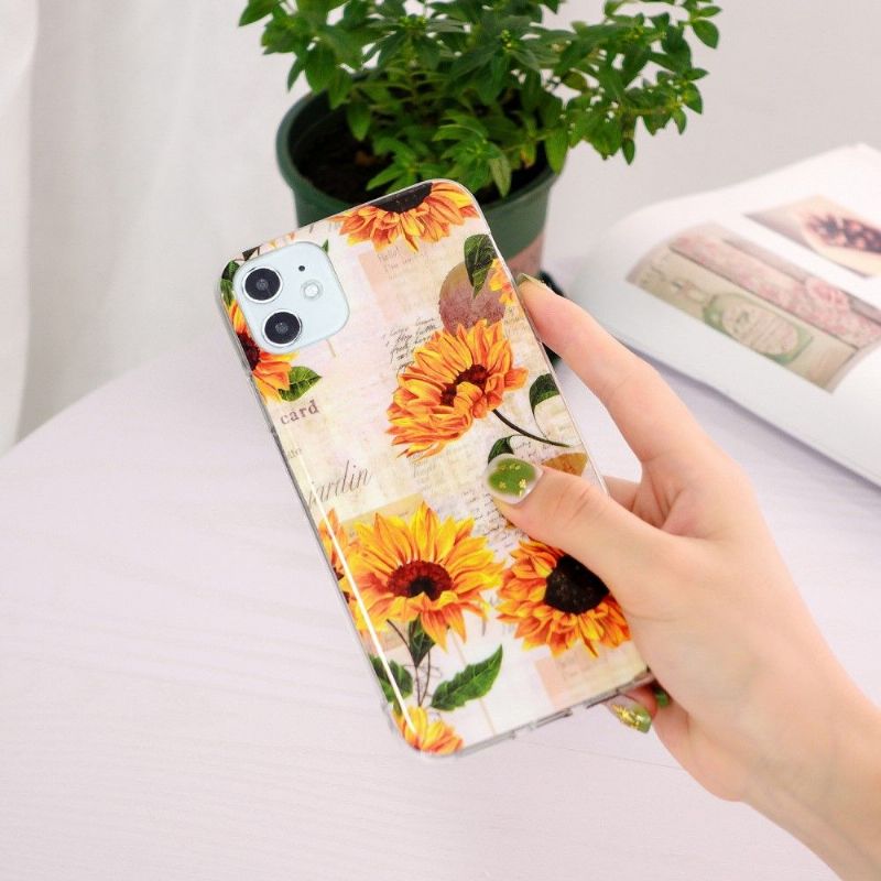 Coque iPhone 11 Fluorescente Tournesol Vintage