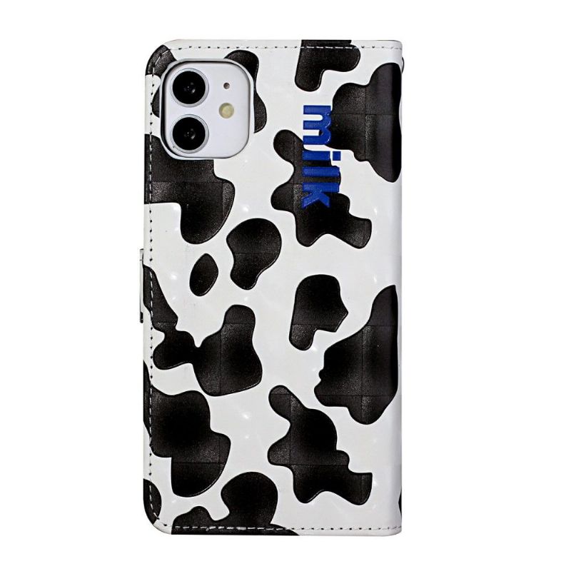 Housse iPhone 11 Cow style + Cordon Bandoulière