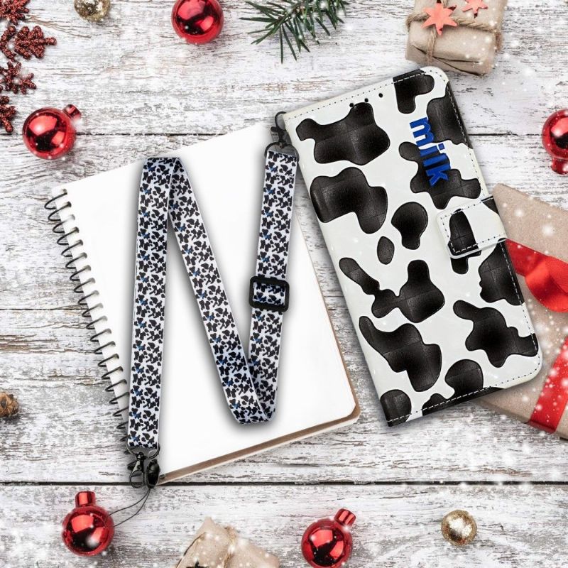 Housse iPhone 11 Cow style + Cordon Bandoulière