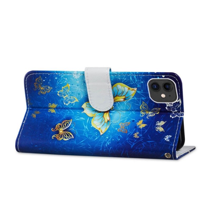 Housse iPhone 11 Golden Butterfly