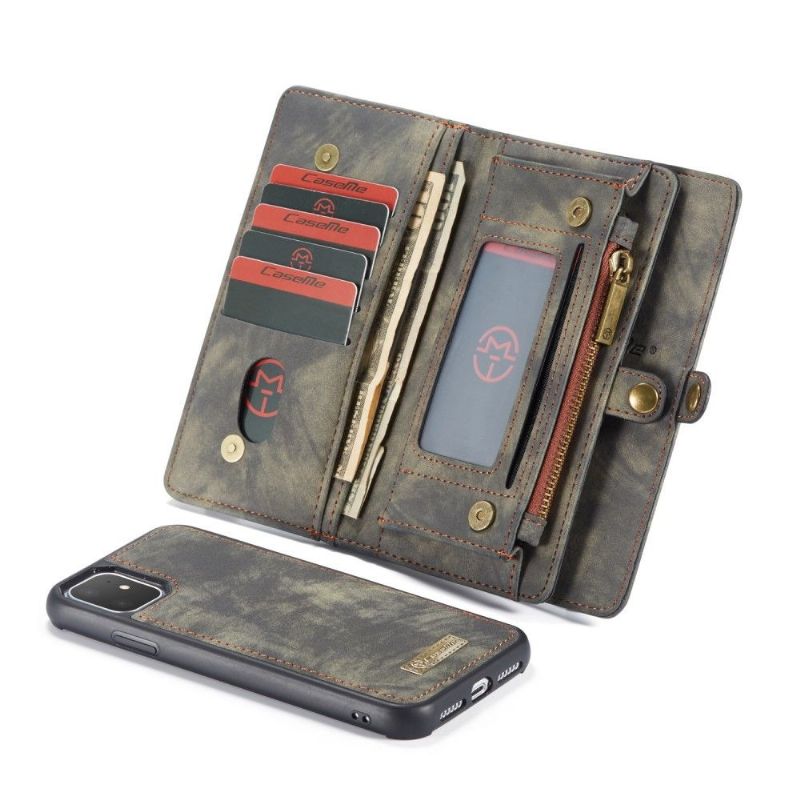 Housse portefeuille et coque magnétique pour iPhone 11