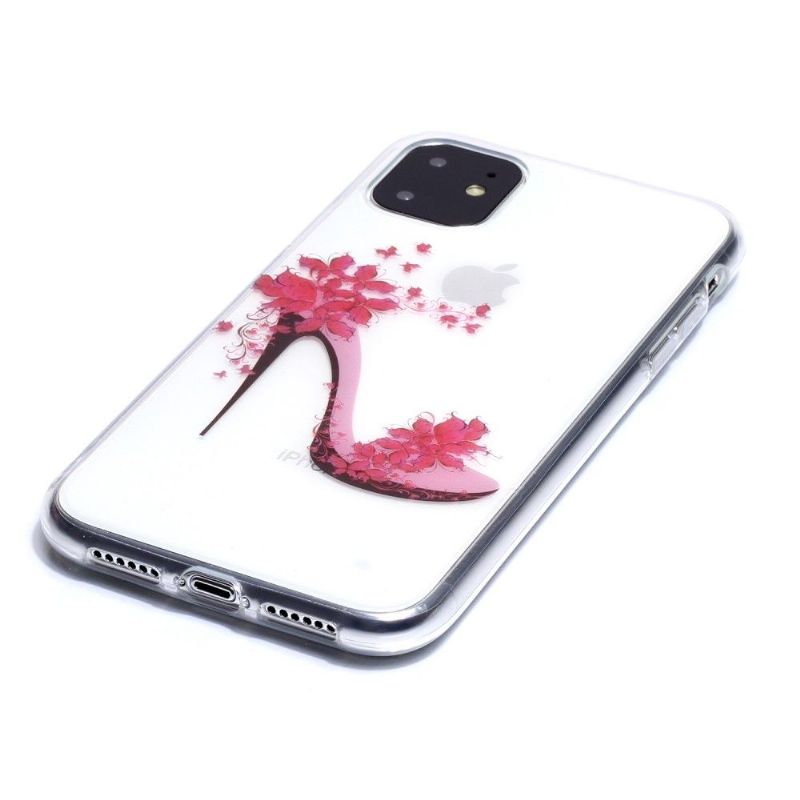 iPhone 11 - Coque Transparente Talon Fleuri