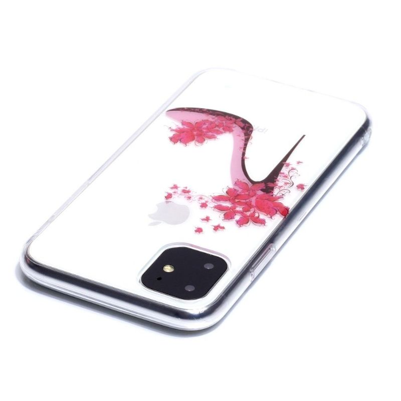 iPhone 11 - Coque Transparente Talon Fleuri