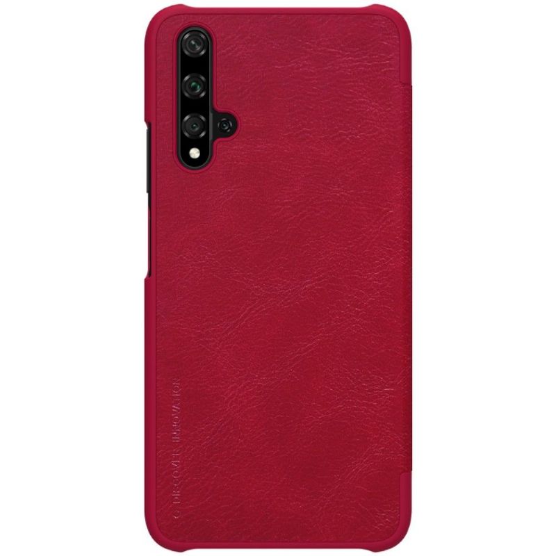Honor 20 - Housse NILLKIN Qin revêtement cuir - Rouge